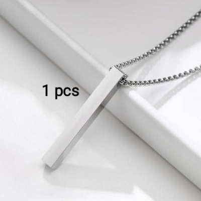 Picture of Collier Neck Chain for Men & Boys - Stainless Steel - Long Necklace - Pendant - Locket - Fancy & Stylish |-Birthday Gift - Aesthetic Jewellery - Accessories for Everyday Wear