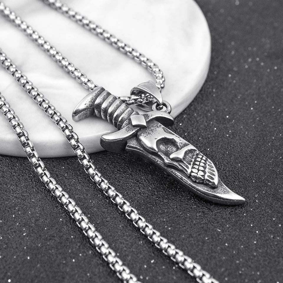 Picture of New Pendant Necklace For Men Stainless Steel Chain Necklace For Men