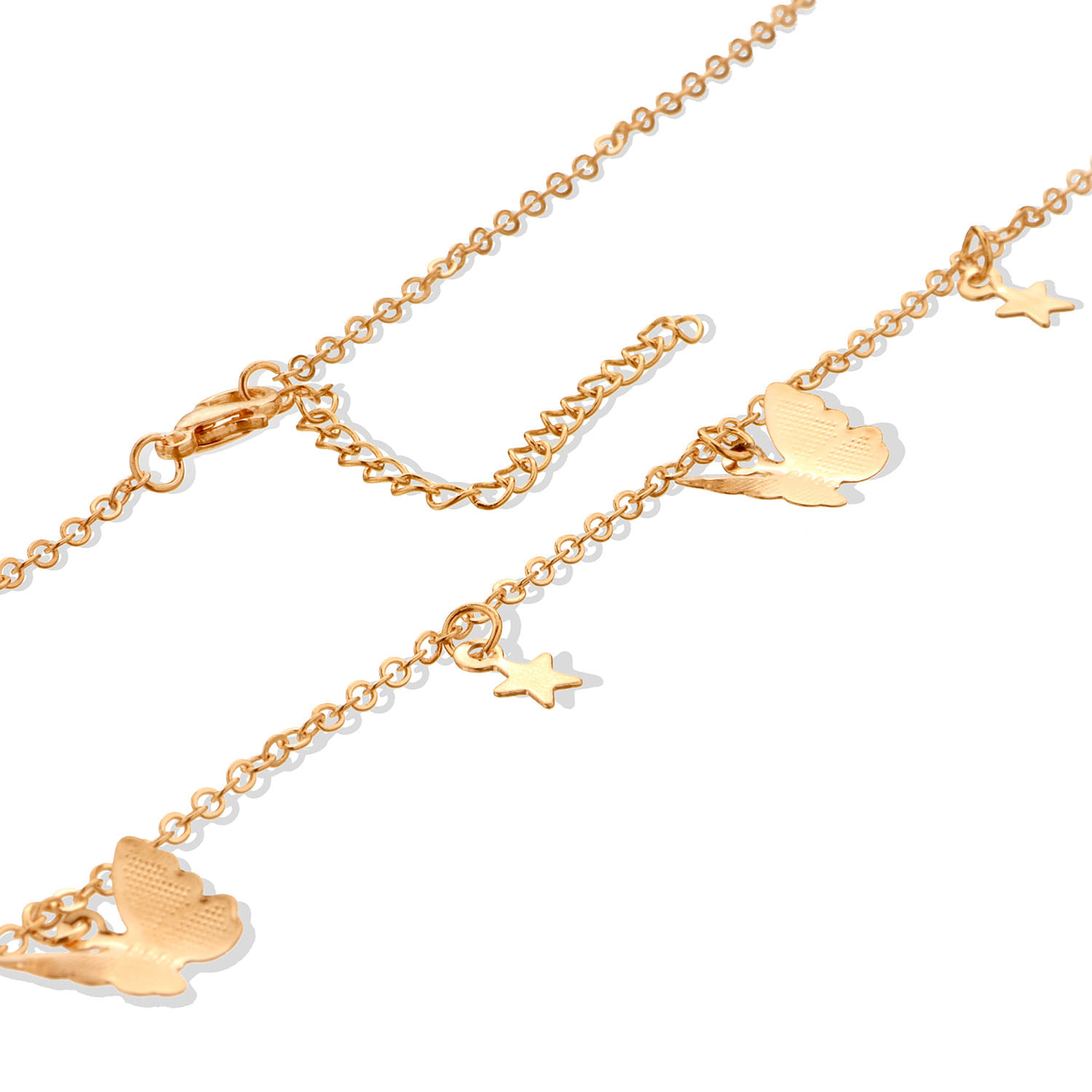 Picture of One Layer Star Butterfly Charm Necklace Chain For Women