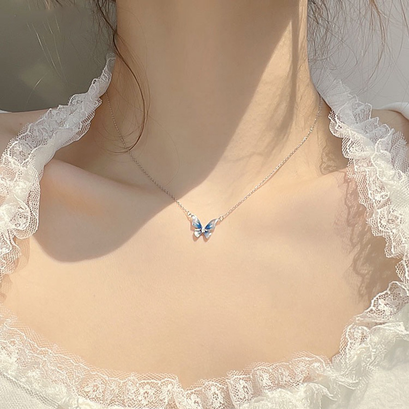 Picture of Indispensable -Korean Style Butterfly  Chain For Women Sweet Cute Chain proposal Wedding Fine Jewelry Gift - Chain For Girls- Innovative