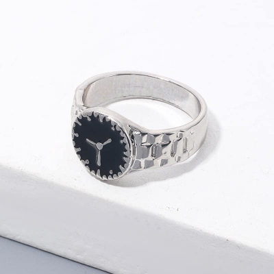 Picture of Retro Watch Shape Design Opening Rings Girl Accerssories Gift
