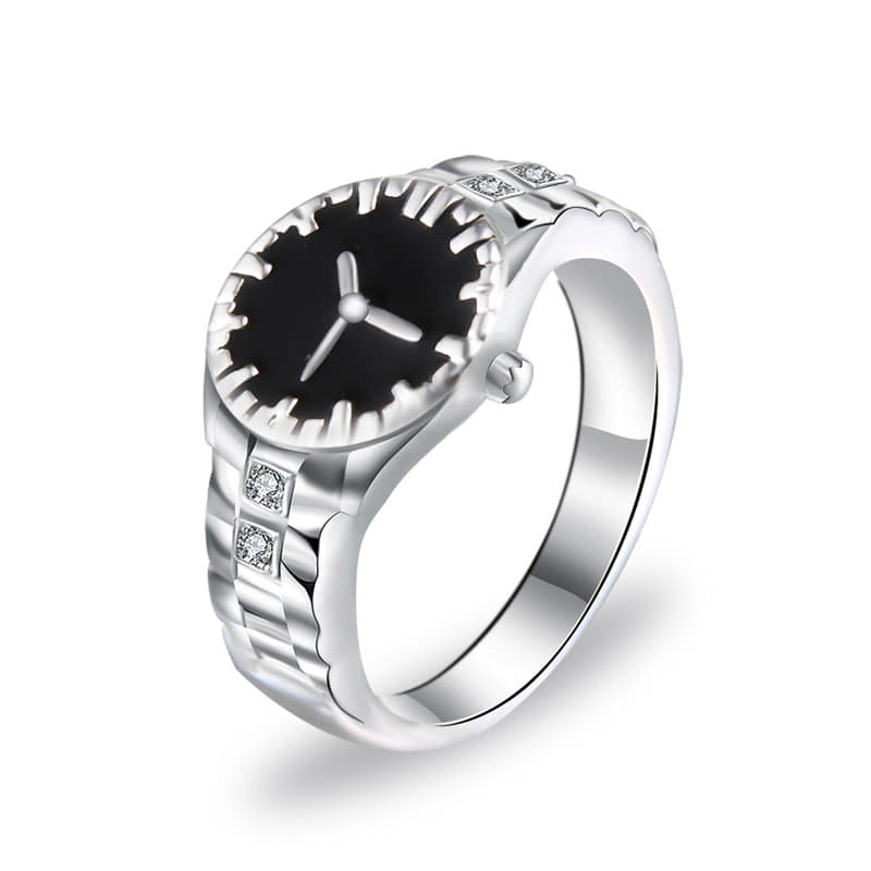 Picture of Retro Watch Shape Design Opening Rings Girl Accerssories Gift