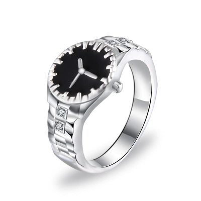 Picture of Retro Watch Shape Design Opening Rings Girl Accerssories Gift