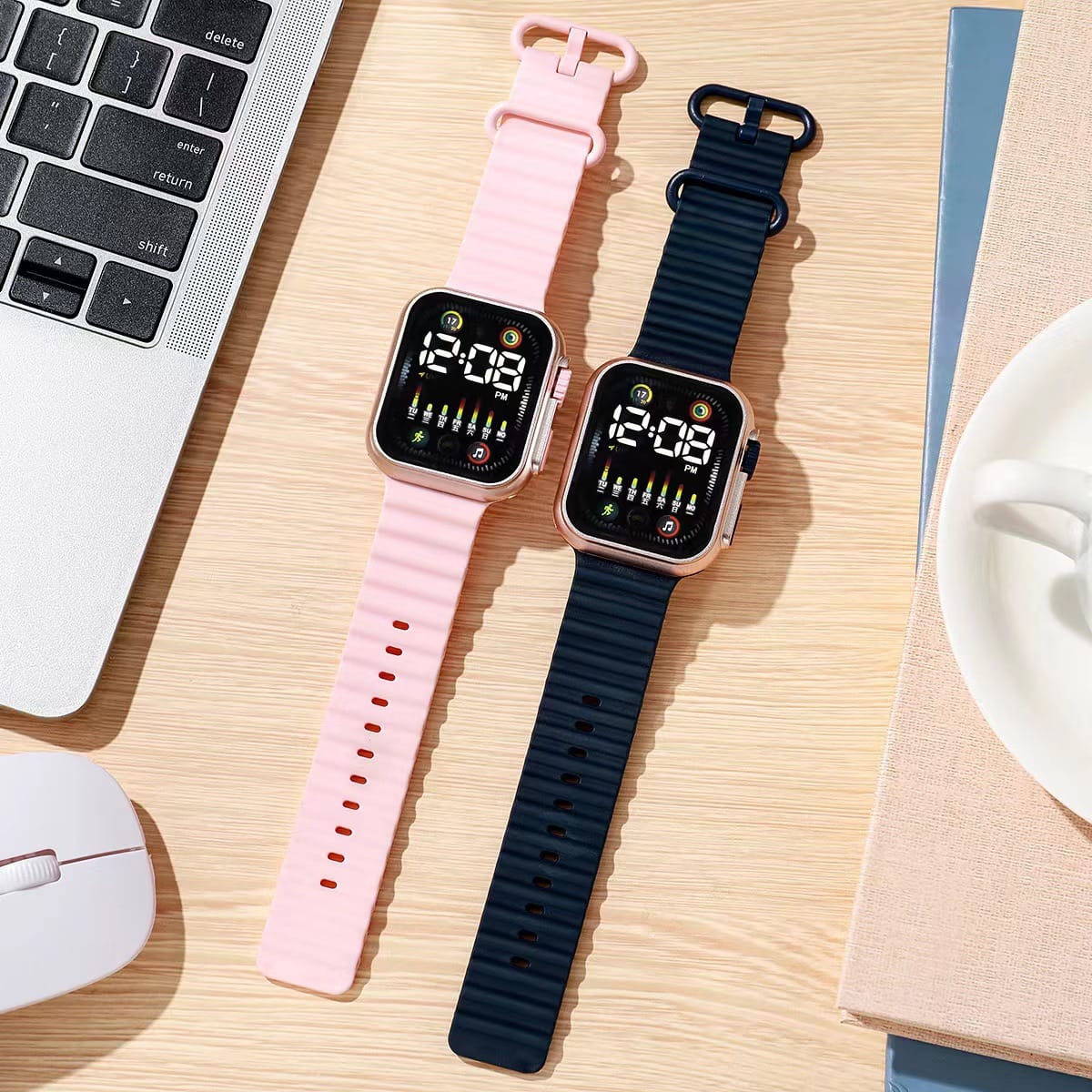 Picture of Men's Sports Waterproof Simple Silicone Electronic Watch for men