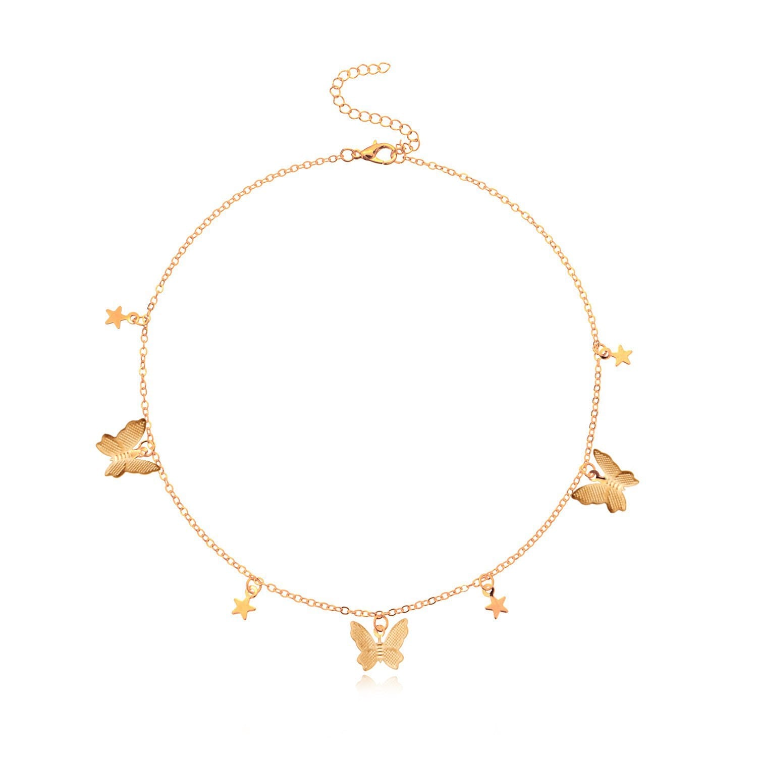 Picture of Butterfly Necklace For Women Lady Fashion Chain Choker Sparkling Classic Girl Necklace For Women