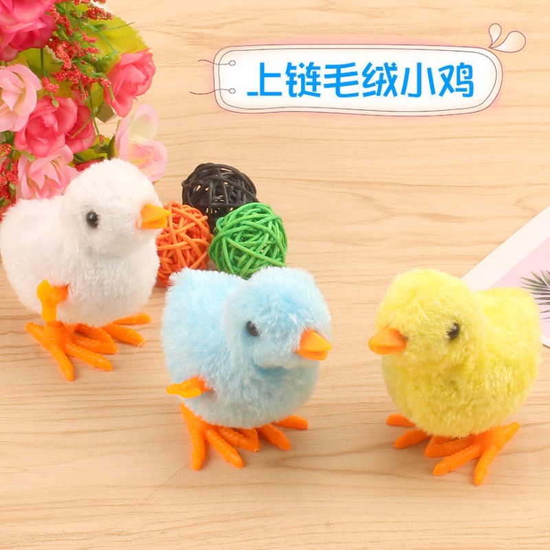 Picture of Adorable Soft Plush Wind-Up Baby Bird Toy with Moving Beak and Legs