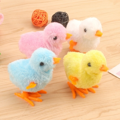 Picture of Adorable Soft Plush Wind-Up Baby Bird Toy with Moving Beak and Legs
