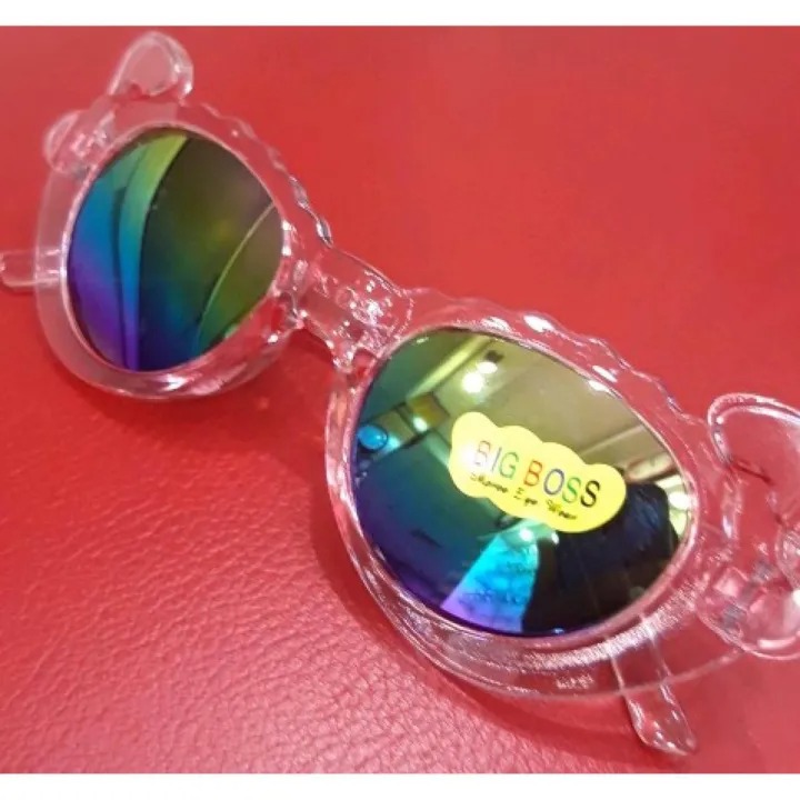 Picture of Playful Cub Kawaii-Style Pastel Rainbow Rimless Sunglasses for Trendy Kids