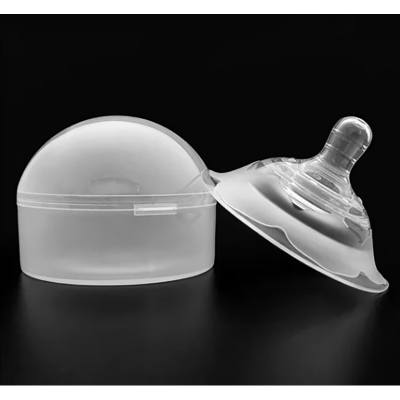 Picture of Double layer Nipple Shield Premium Quality Silicone  for Breastfeeding Mother Wiyh Box ( Nipple Shield + Box )