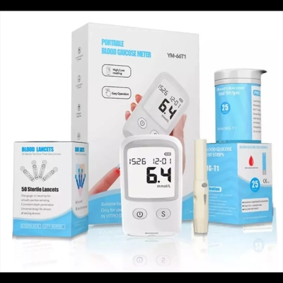 Picture of Smart Glucometer Blood Glucose / Sugar Test Meter / Blood Sugar Meter Diabetes Test Machine Blood Glucose Monitoring System | 50 Pcs free strips