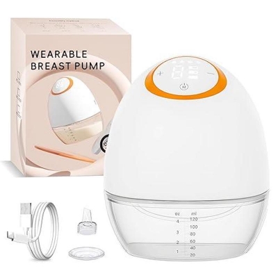 Picture of Wearable Wireless Hands-Free Electric Breast Pump | Ultra-Silent & Portable | Rechargeable Milk Collector
