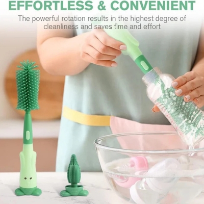Picture of Silicone Baby Bottle Cleaning Brush Set – 3-in-1 Deep Clean Kit