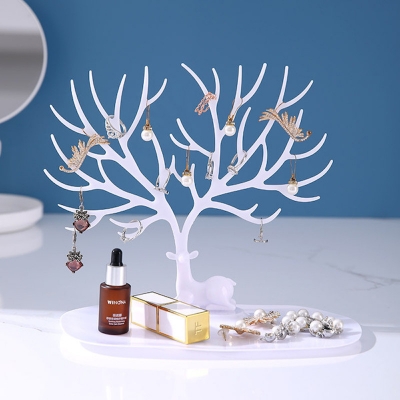 Picture of Unique Tree Design Jewelry Stand – Keep Your Accessories Tidy ( White )
