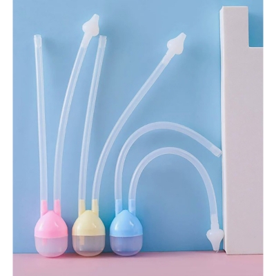 Picture of Baby Nose Cleaner Silicone  Cleaner Nasal Vacuum Mucus Suction Aspirator Soft Tip Tools
