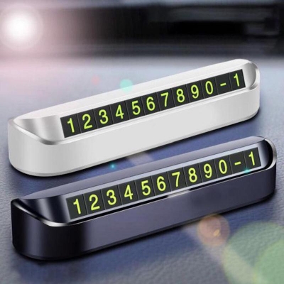Picture of Phone Number In The Car Bulldog Temporary Parking Card Night Luminous Phone Number Car Plate Car Accessories Styling Car Sticker By Kafela