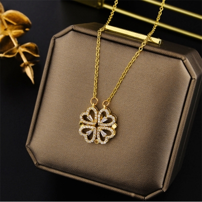 Picture of New Love Magnet Lucky Neckless / Love Neckless for Girls ( Gold )