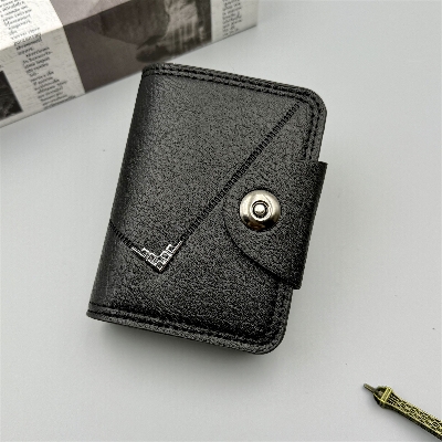 Picture of Kingdushi PU Lether Card Holder wallet with Double magnatic button