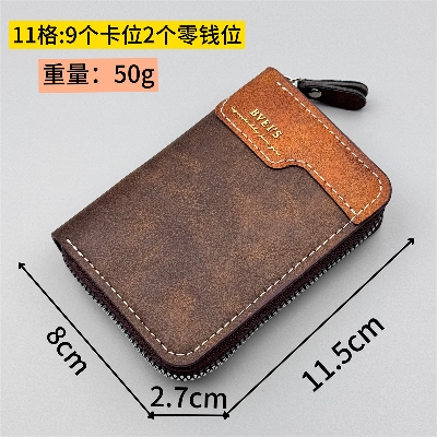 Picture of capacious card holder, bag, universal wallet with zipper