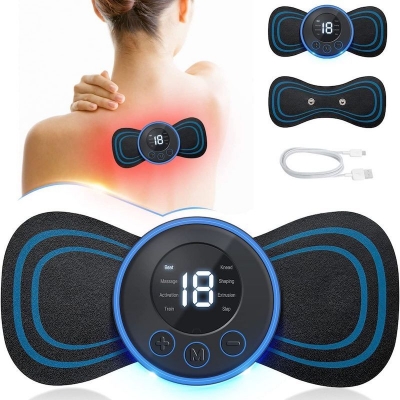 Picture of EMS Neck Massager Mini Electric Pulse Cervical Back Muscle Pain Relief Spine Massage Pads