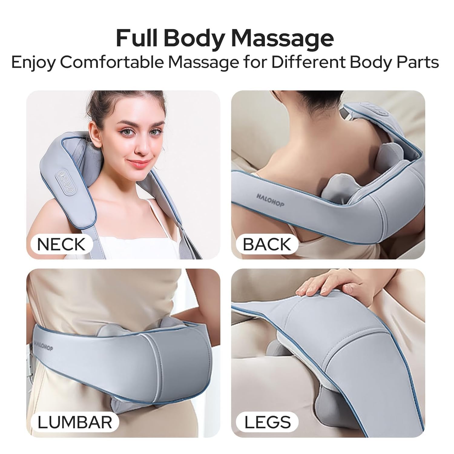 Picture of Neck And Back Massager With Heating, Body Massager For Body Aches And Pains Relief, Electric 5D Cervical Massage Machine For Deep Tissue Neck, Back, Shoulders, Waist And Legs - Multicolor
