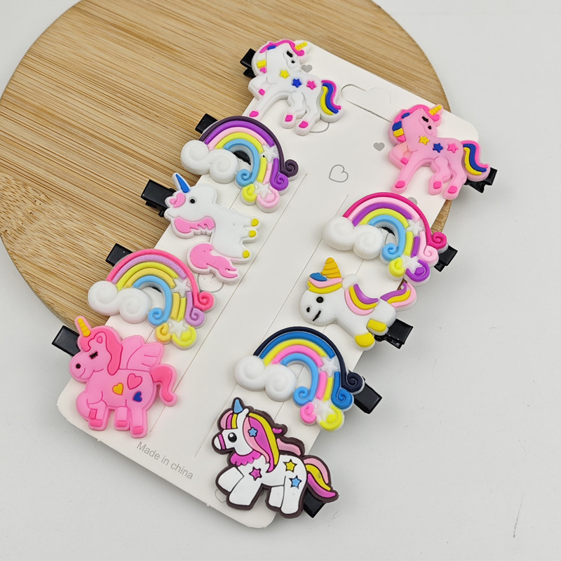 Picture of Cute Girls Cartoon Animal Fruit Hairpins Children Sweet Heart Hair Clip Barrettes Headband Kids Fashion Hair Accessories