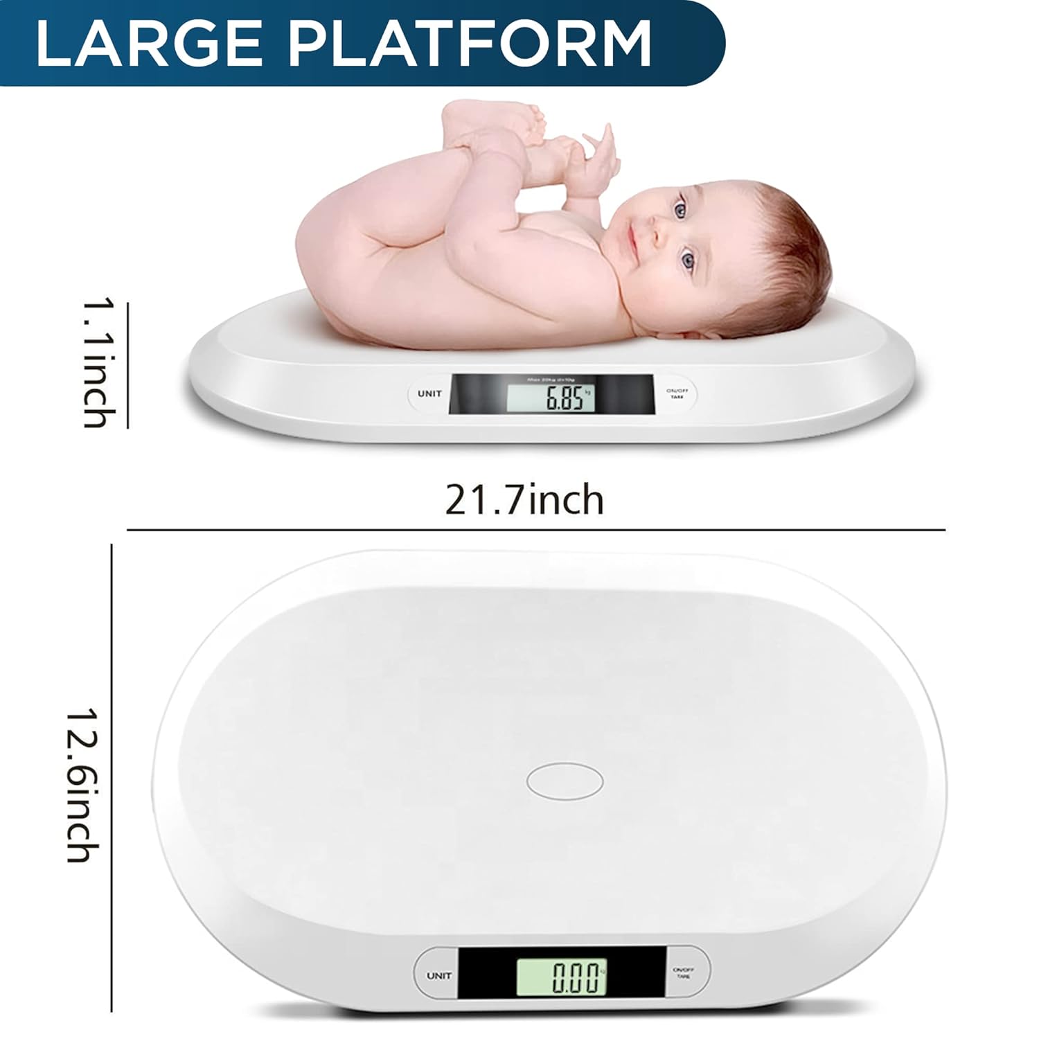 Picture of Digital Baby Weighing Scale for Infant Toddler With Weight Upto 20kg - Multicolor