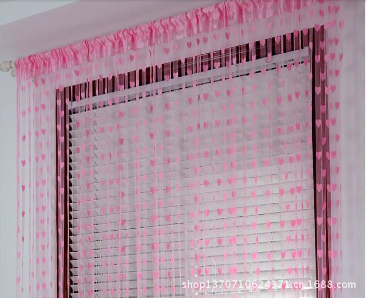 Picture of Love Heart Shaped Net Curtain/Porda