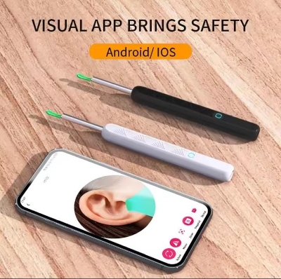 Picture of Ear Wax Removal Tool with 8 Pcs Ear Set - Ear Canal Cleaner with 1080P Camera - Ear Cleaning Kit with 6 Ear Scoops - Ear Wax Cleaner with Camera-Otoscope Ear Pick for iOS & Android Turquoise