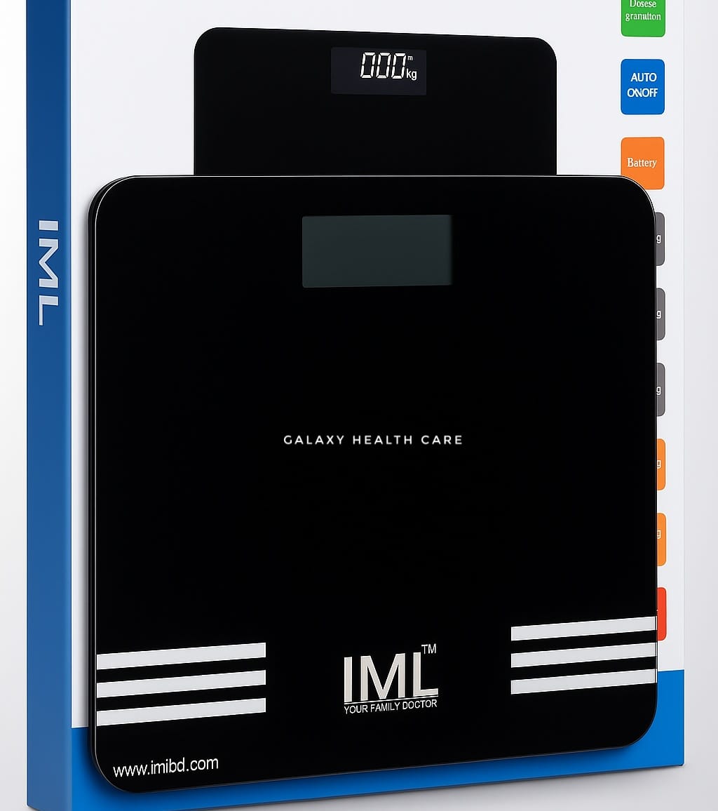 Picture of IML Weight Machine for Home Digital Weighing Machine for Human Body with LCD Display Max Weight Capacity 180Kgs Bathroom Scale for Home - Multicolor