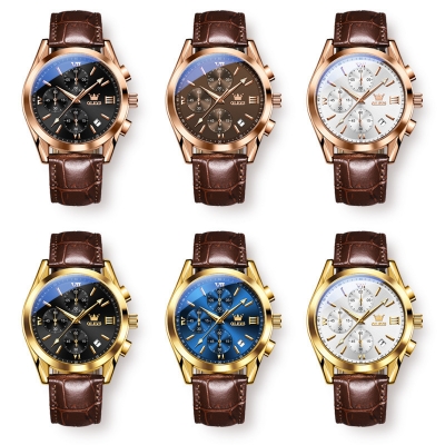 Picture of Top Luxury Leather Analog Quartz Fashionable Watch Master Copy Watch for Men