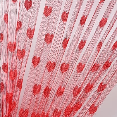 Picture of New And Good Quality Pink colour Love Heart Shaped Net Curtain/Porda