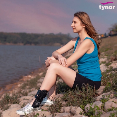 Picture of Ankle Splint | Post-Operative & Cast Rehabilitation | Tynor - Black