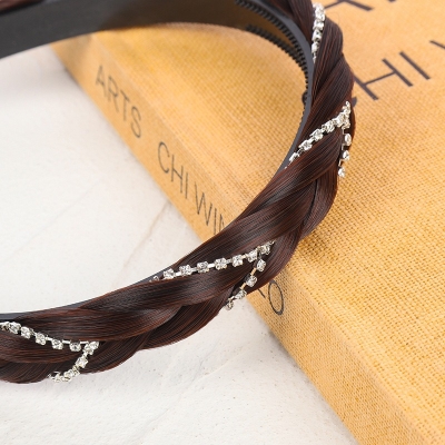 Picture of Korean Style Fashion Women's Hair Hoop Solid Color Pleated Elastic Headband Winter Hairband Hair Ties Hair Accessories Headwear