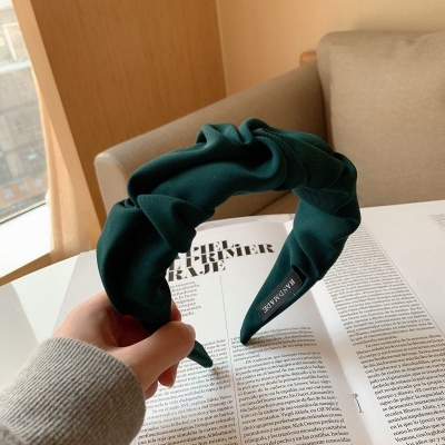 Picture of New And Good Quality Fashion Hair Bands for Women Girls Flower Solid Color Headbands Headwear Folded Hair