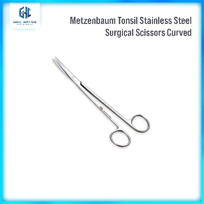 Picture of Metzenbaum Tonsil Stainless Steel Surgical Scissors Curved (6 Inches) - Silver