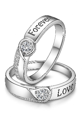 Picture of King And Queen Couple Ring Set 2 Pcs