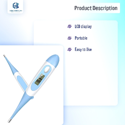 Picture of Digital Body Thermometer, Flexible Tip Accurate Baby Oral, Rectal, Underarm Thermometer Waterproof Basal Thermometer