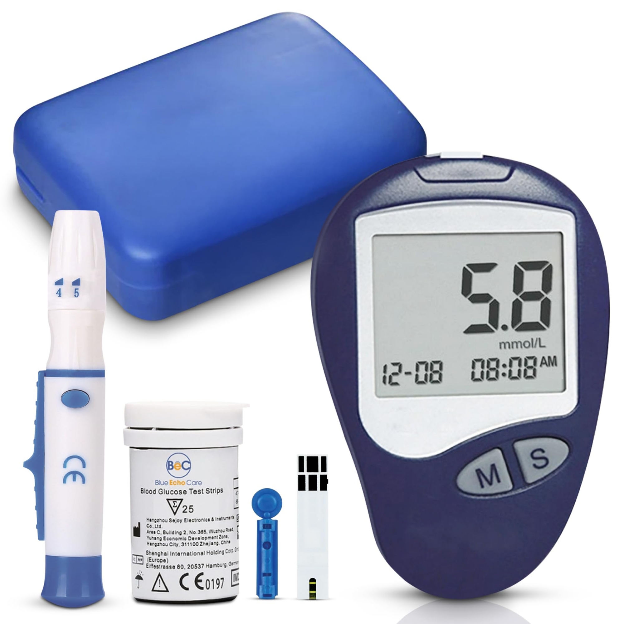 Picture of Oximetar and Thermometer and Blood Glucose Meters and Blood Pressure Monitor 4 in1 Health care Kits Home Office - COMBO PACK