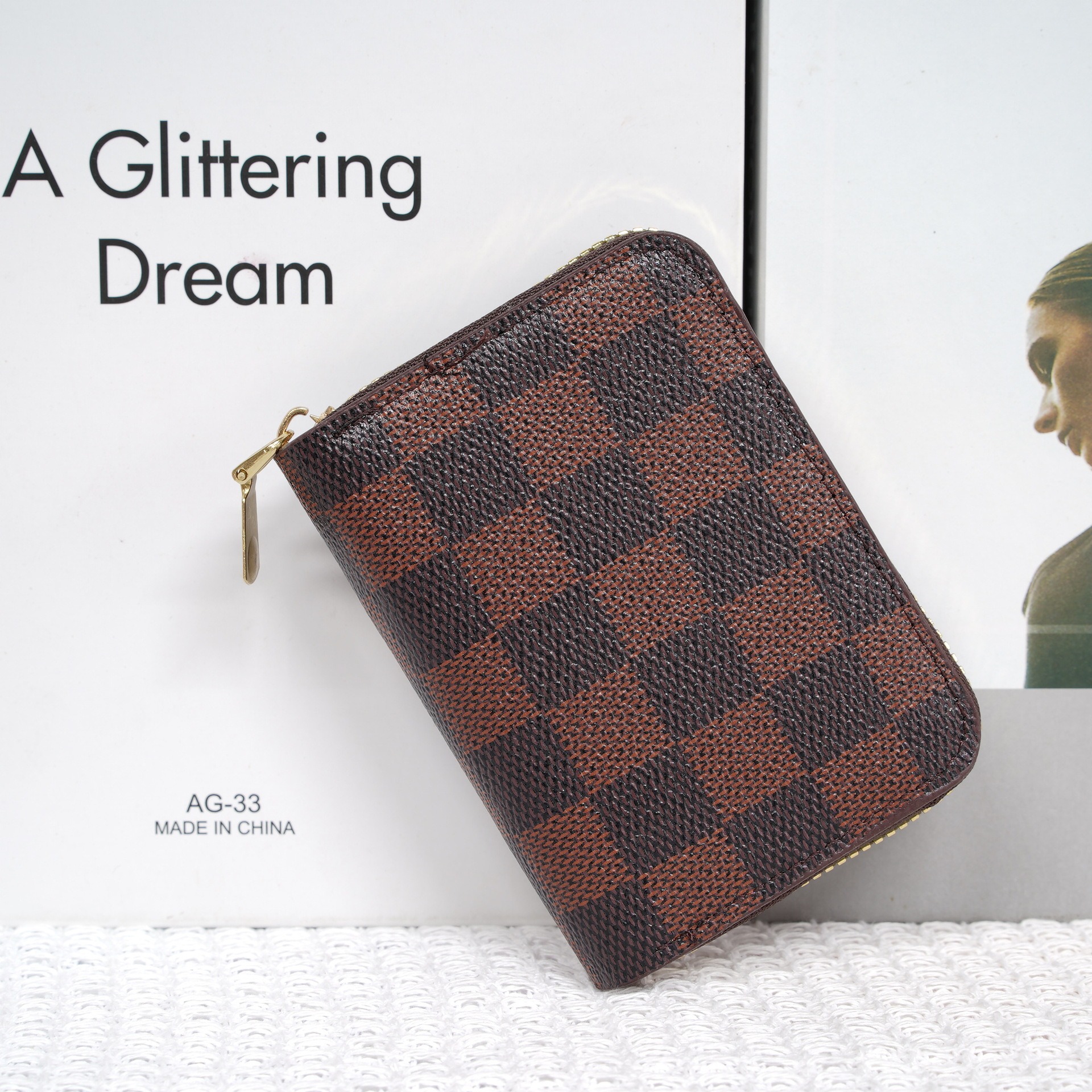 Picture of Brown Color ID Cards Holders Bank Credit Bus Cards Card Holder Organizer  For Men