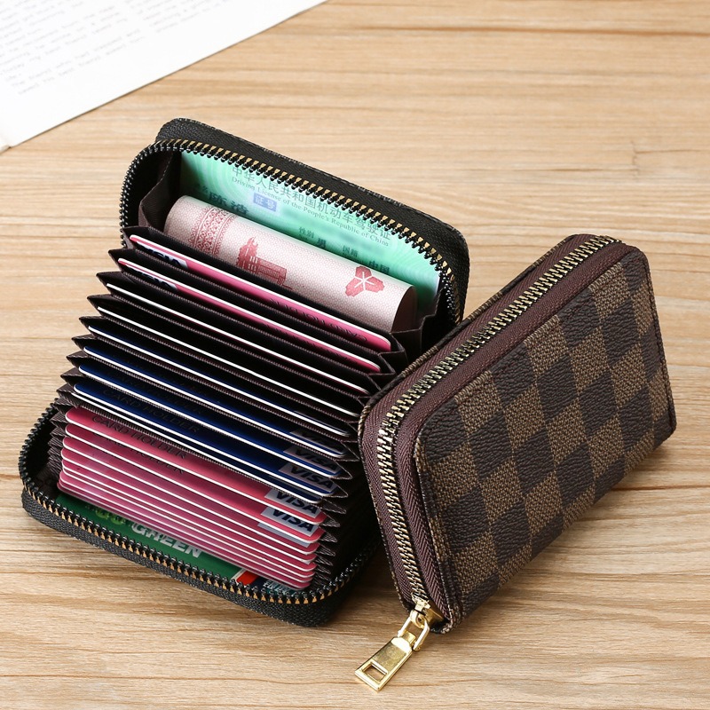 Picture of Brown Color ID Cards Holders Bank Credit Bus Cards Card Holder Organizer  For Men