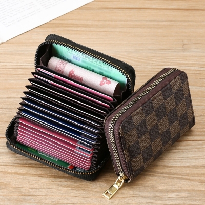 Picture of Brown Color ID Cards Holders Bank Credit Bus Cards Card Holder Organizer  For Men