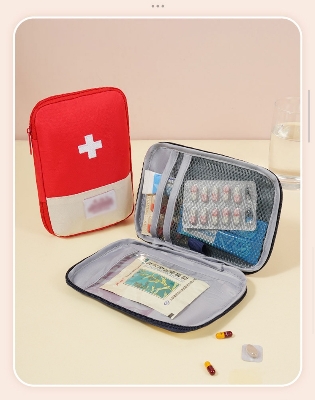 Picture of Mini First Aid Pouch Portable Small Emergency Medicine Storage Bag First Aid Kit Bag for Outdoor Camping Hiking Travel Emergency
