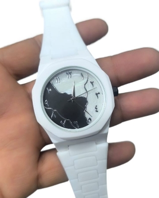 Picture of Aura watch 2025 New Arabic Aura Men Watch White Modern Design রাবার বেল্ট