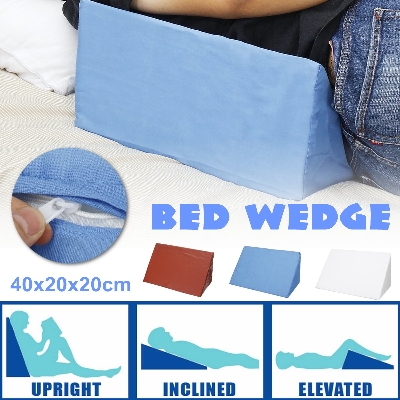 Picture of Bed Wedge Pillow Foam Body Positioner Elevate Support Back Neck Pain Leg Rest 20*20*40 - Multicolor
