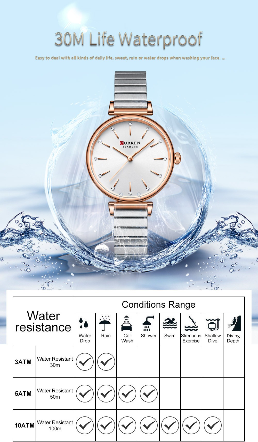 Picture of Curren 9081 Stainless Steel Analog Watch For Women