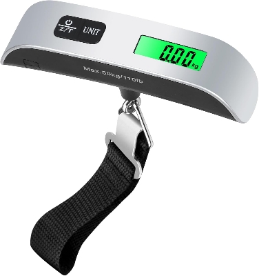 Picture of Digital Luggage Scale with Backlight, Electronic Portable Suitcase, Travel Weighing Scales Luggage Bag Hanging, -40%, 50kg, 110lb - Multicolor