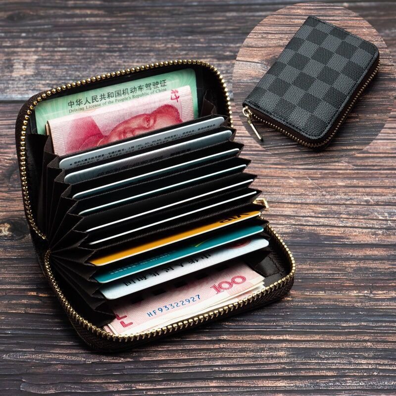 Picture of Brown Color ID Cards Holders Bank Credit Bus Cards Card Holder Organizer  For Men