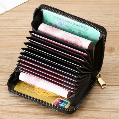 Picture of Brown Color ID Cards Holders Bank Credit Bus Cards Card Holder Organizer  For Men