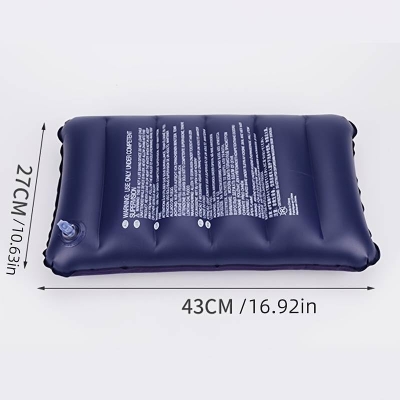Picture of Velvet Air Pillow Cushion Sleeping Bag Backpacking Pillow Soft Comfortable Air Inflatable Travel Pillow Tourist Pillow (Blue) - Blue