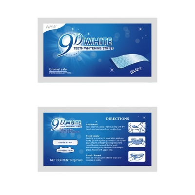 Picture of 9D Teeth Whitening Strips Food Grade Mint Flavor White Teeth Gel Tooth Whitener stickers Teeth Yellow Smoke Stains Tea Stains Oral Hygiene Care